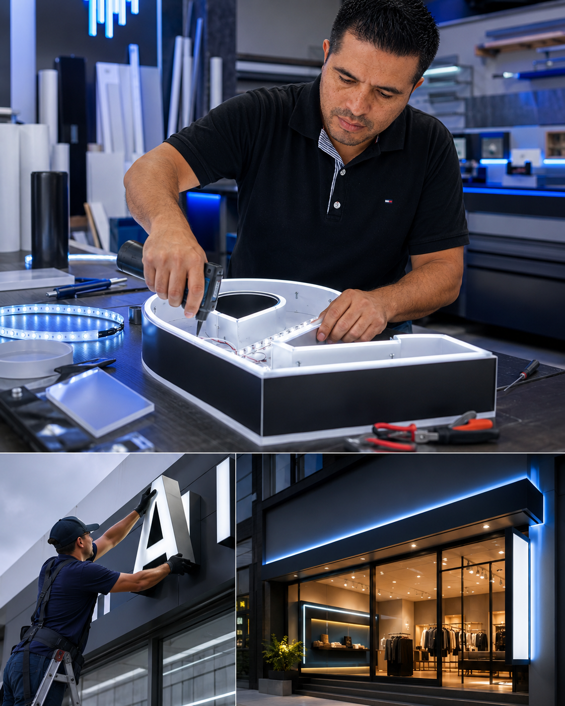 Fabricación e instalación de anuncios luminosos